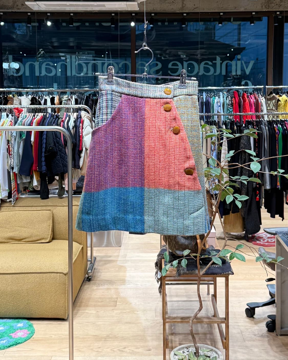 비비안웨스트우드 멀티컬러 체크 울 미니스커트  상품이미지1