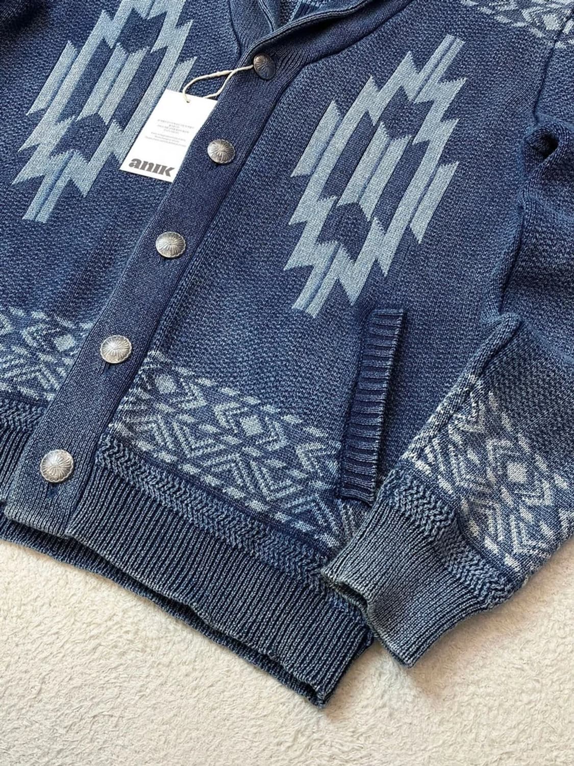 베이플로우 가먼트워싱 나바호 숄카라 니트 가디건 PN6089 상품이미지4