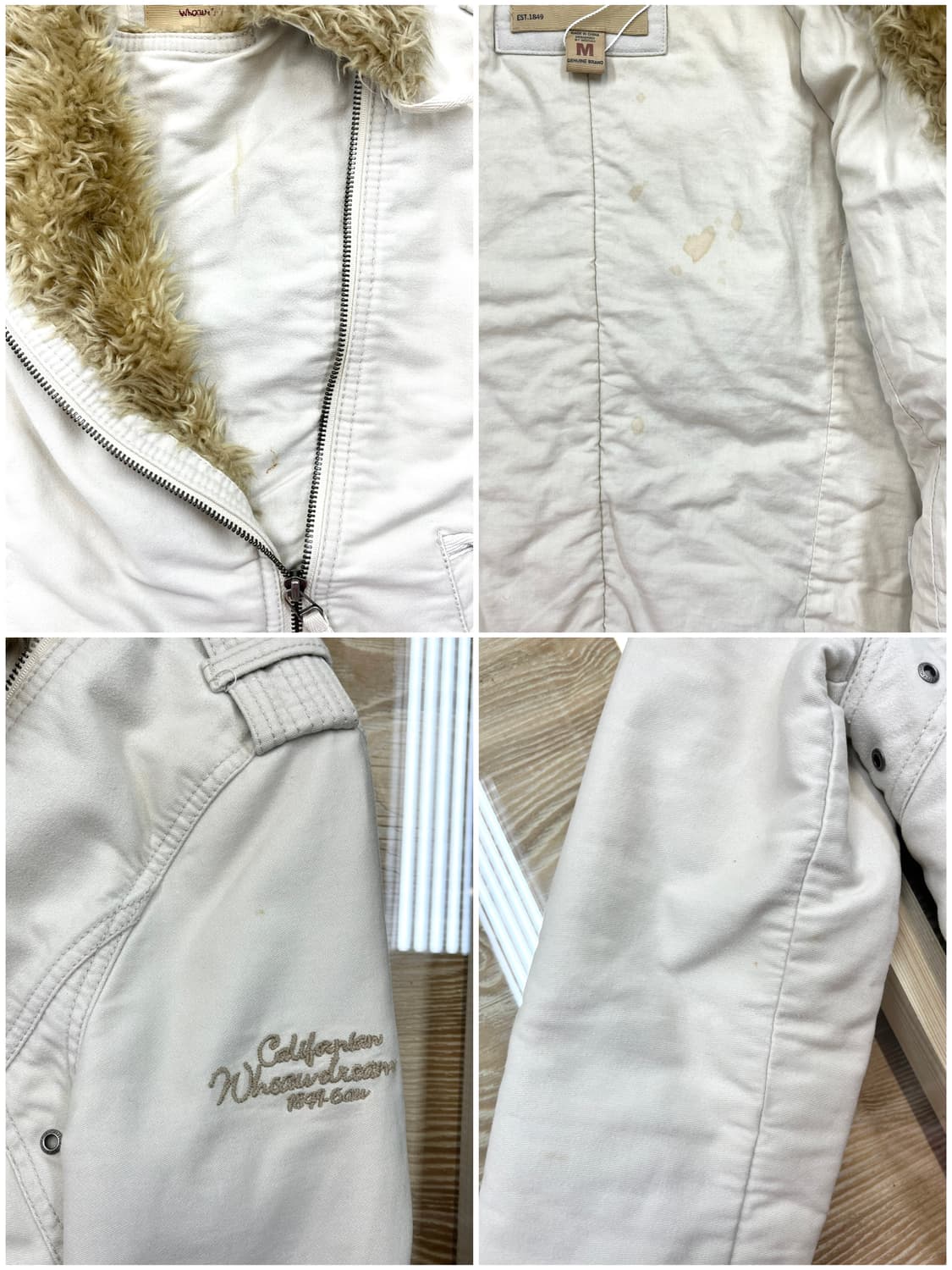 후아유 쉐르파 카라 바이커 자켓 상품이미지8