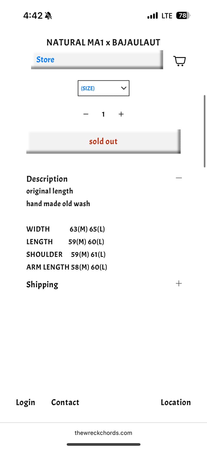 뤡코즈 MA-1 초판 M 상품이미지2