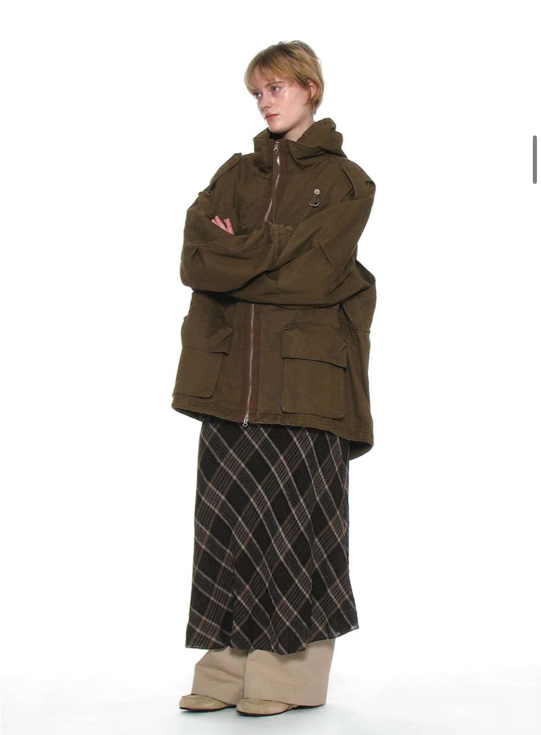 2 IN 1 워시드 M65 필드 자켓_브라운 상품이미지5