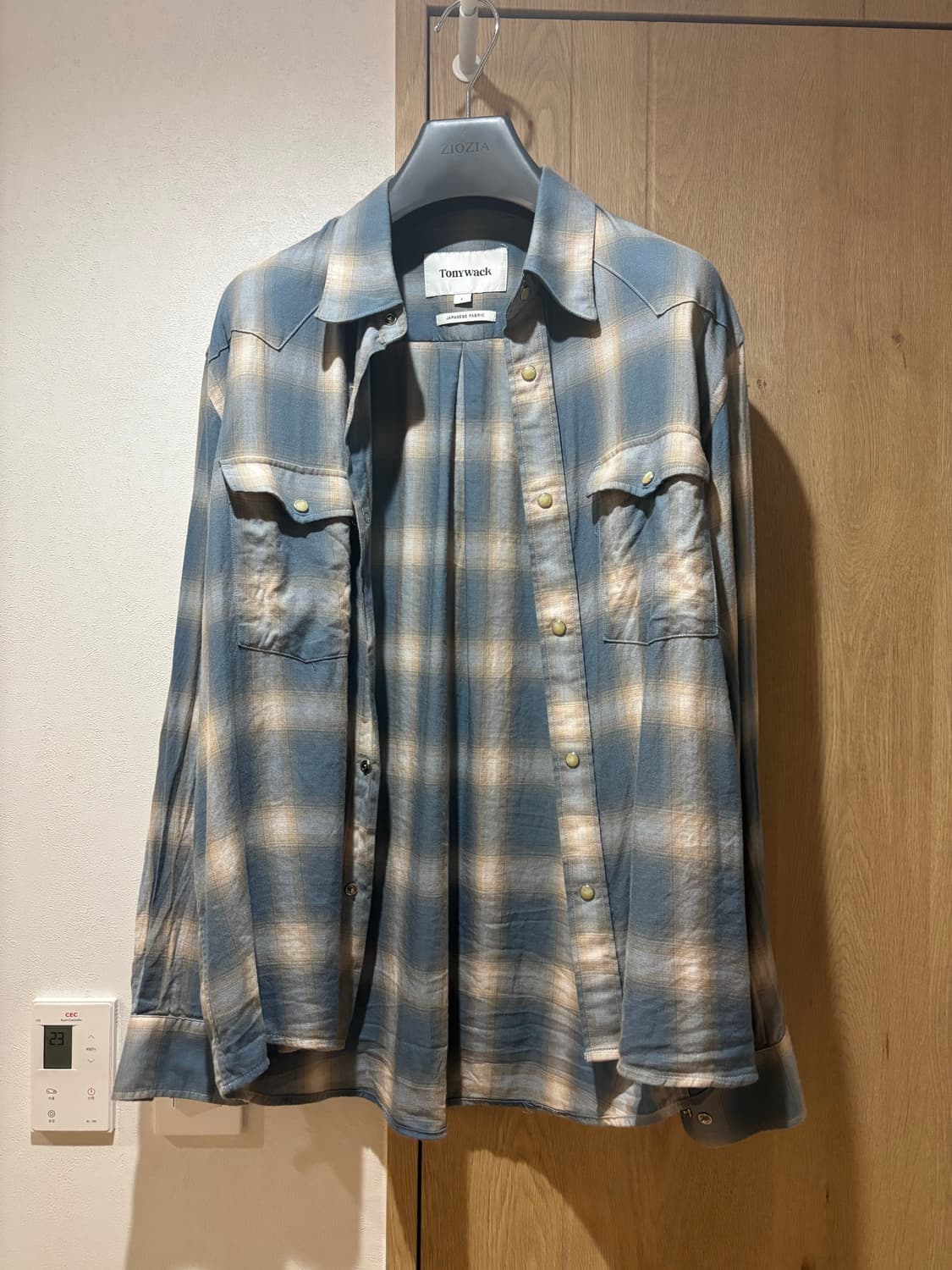 토니웩 체크 모달 셔츠 라지 팝니다 상품이미지1