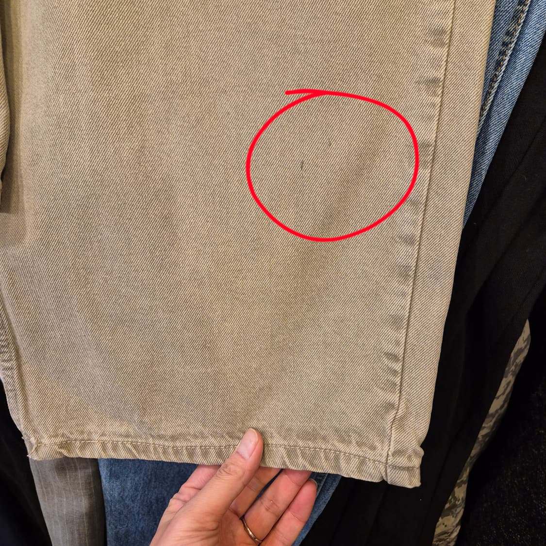 36인치 피그먼트워싱 카고 와이드데님팬츠  상품이미지7