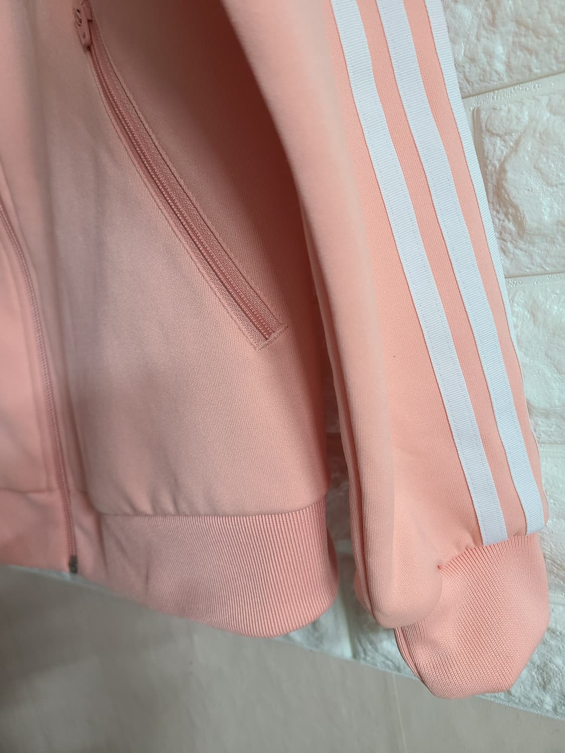 아디다스 삼선 저지 자켓 피치핑크(S) 상품이미지6