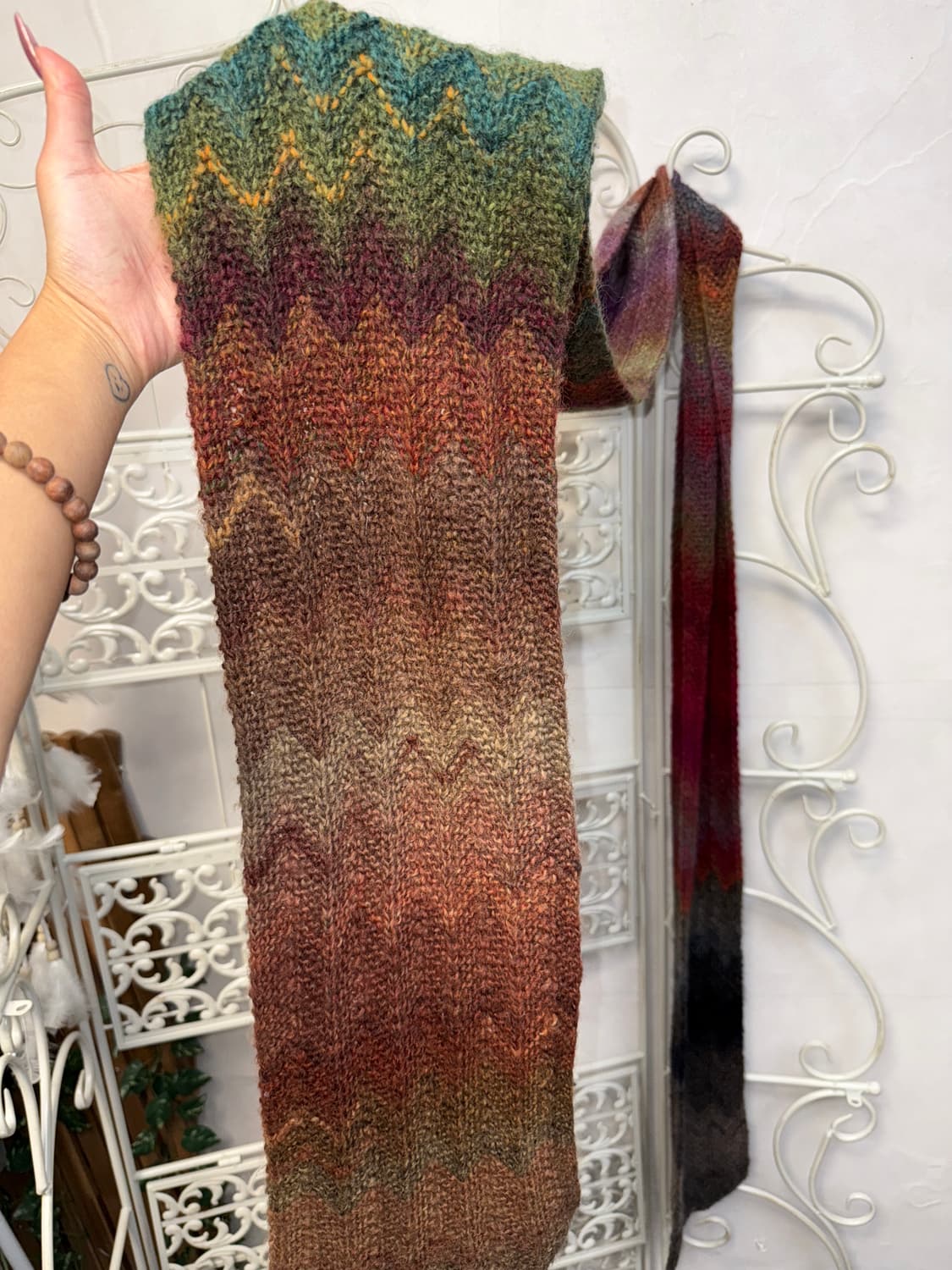 Rainbows bohemian hippie knit muffler 상품이미지4
