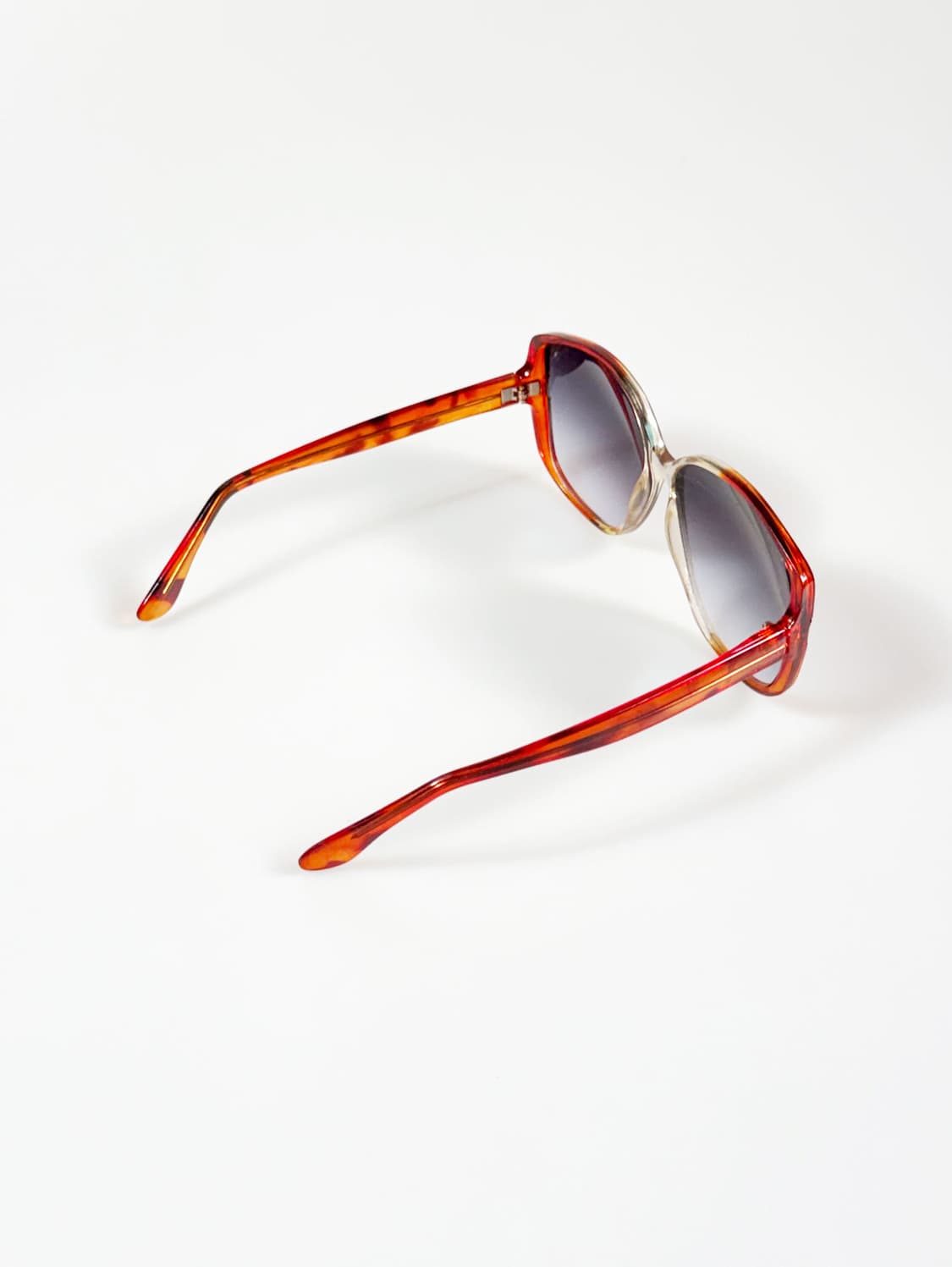 90s 오버사이즈 토터스쉘&클리어 볼드 스퀘어 빈티지 선글라스 상품이미지4