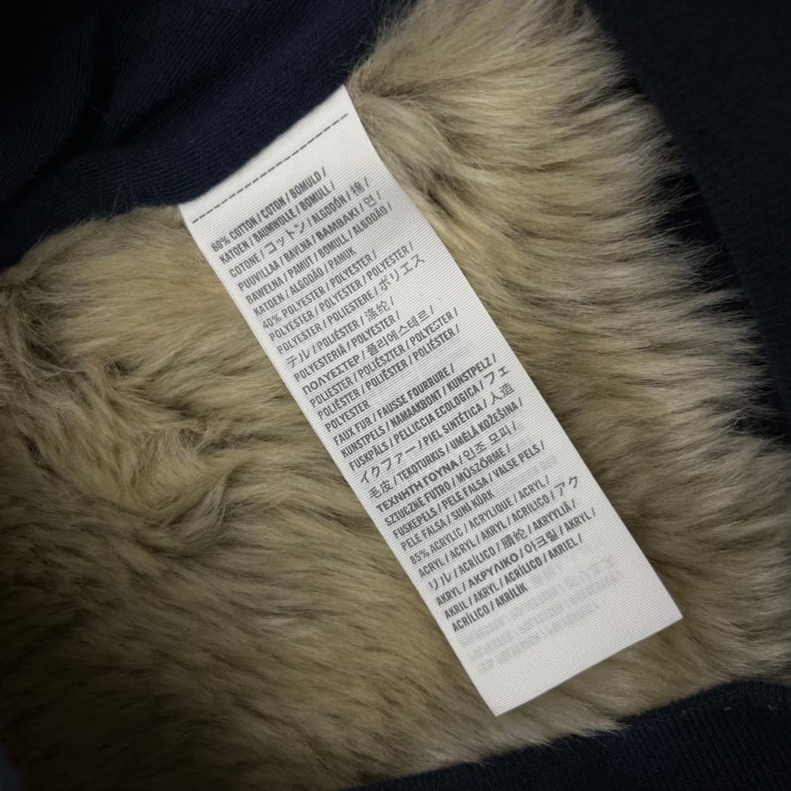 홀리스터 센터로고 울프죠 네이비 후드집업 M 상품이미지6