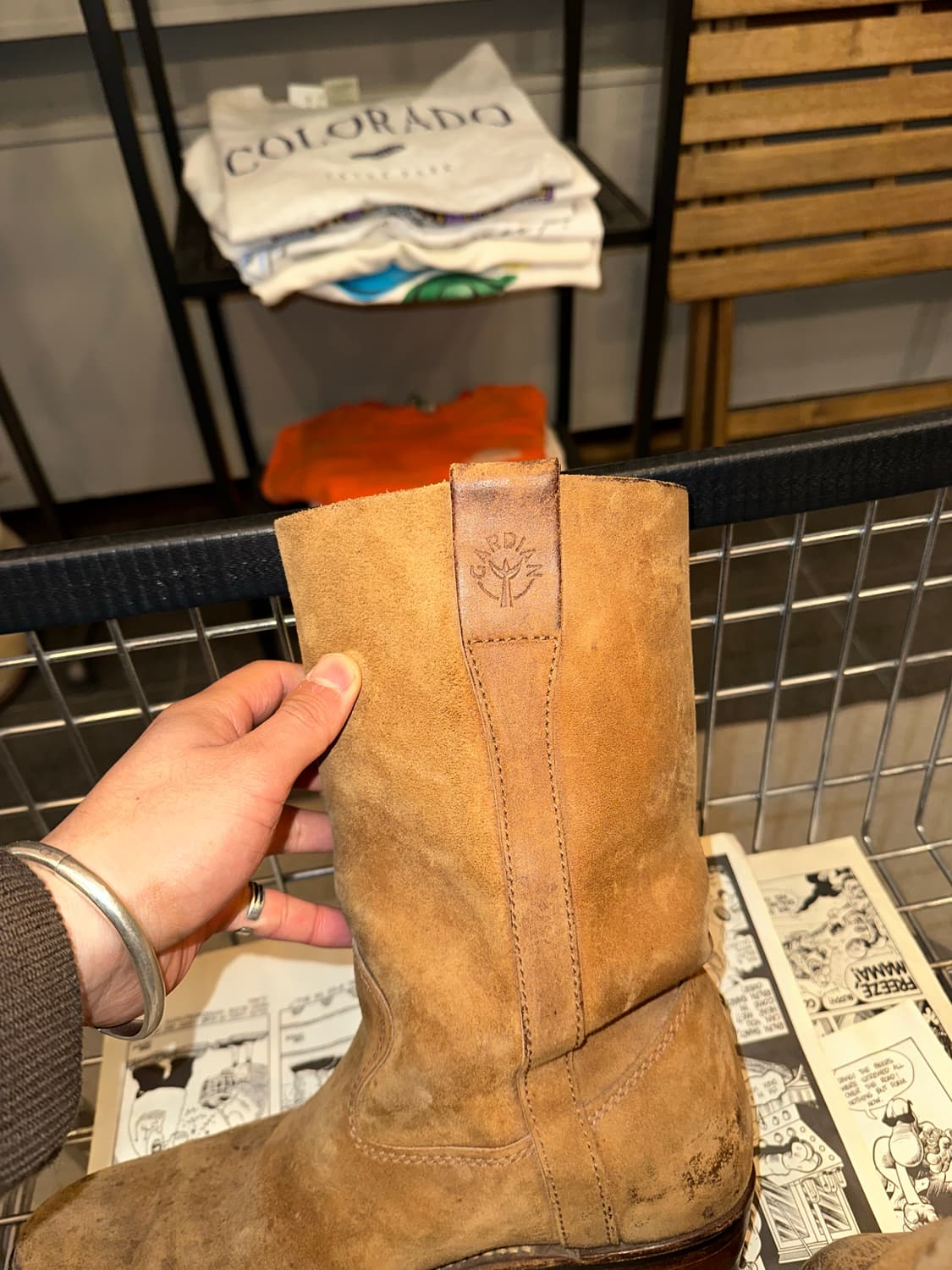 Gardian real suede aged western boots  상품이미지7