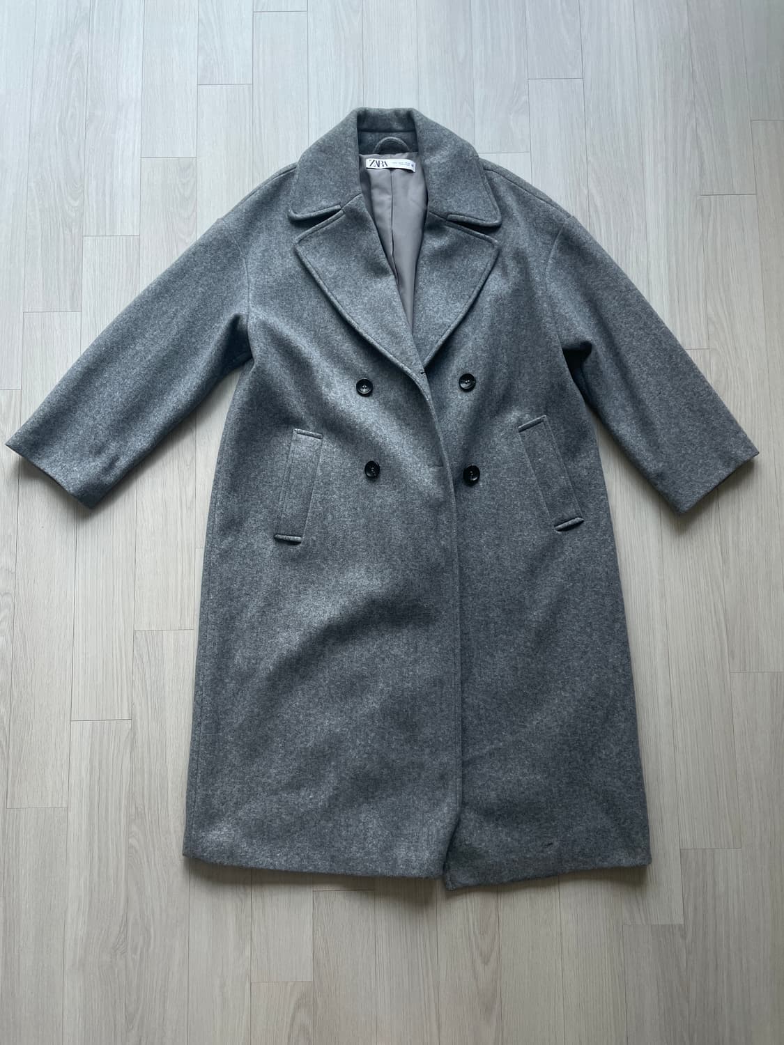 자라(ZARA) 그레이 울 코트 상품이미지2