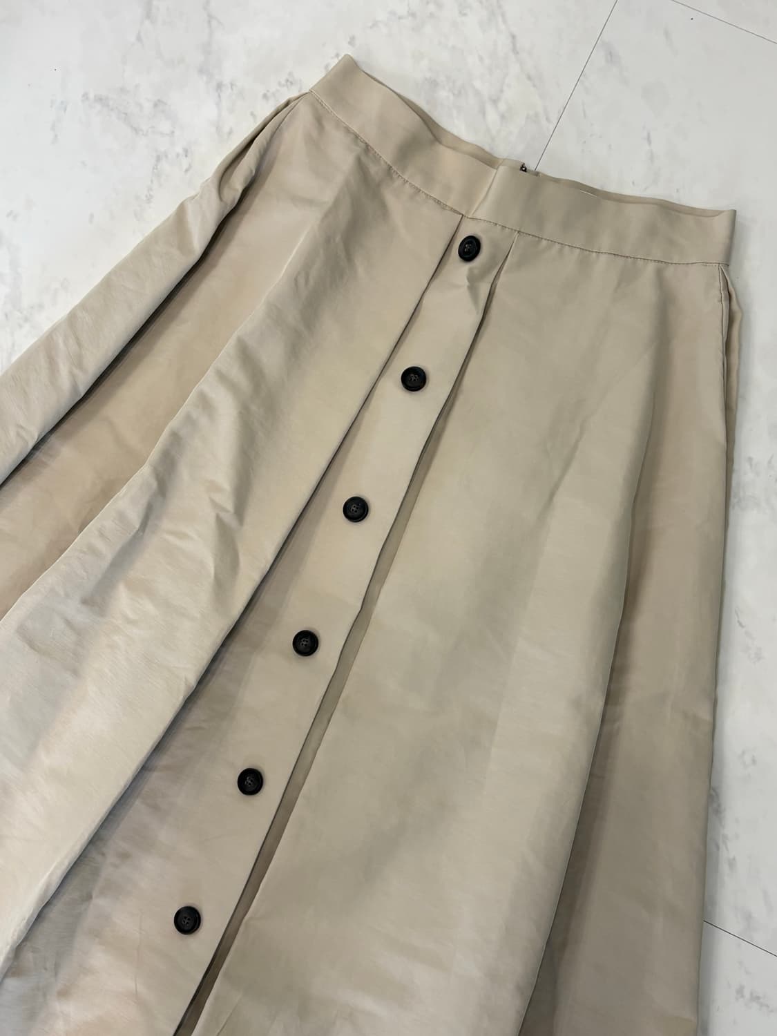 button pleated long skirt 상품이미지2