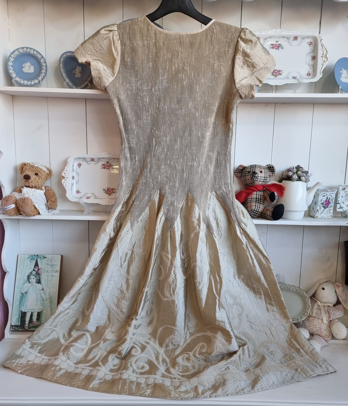 베이지 텍스처 원피스 / 자카드 플레어 상품이미지8