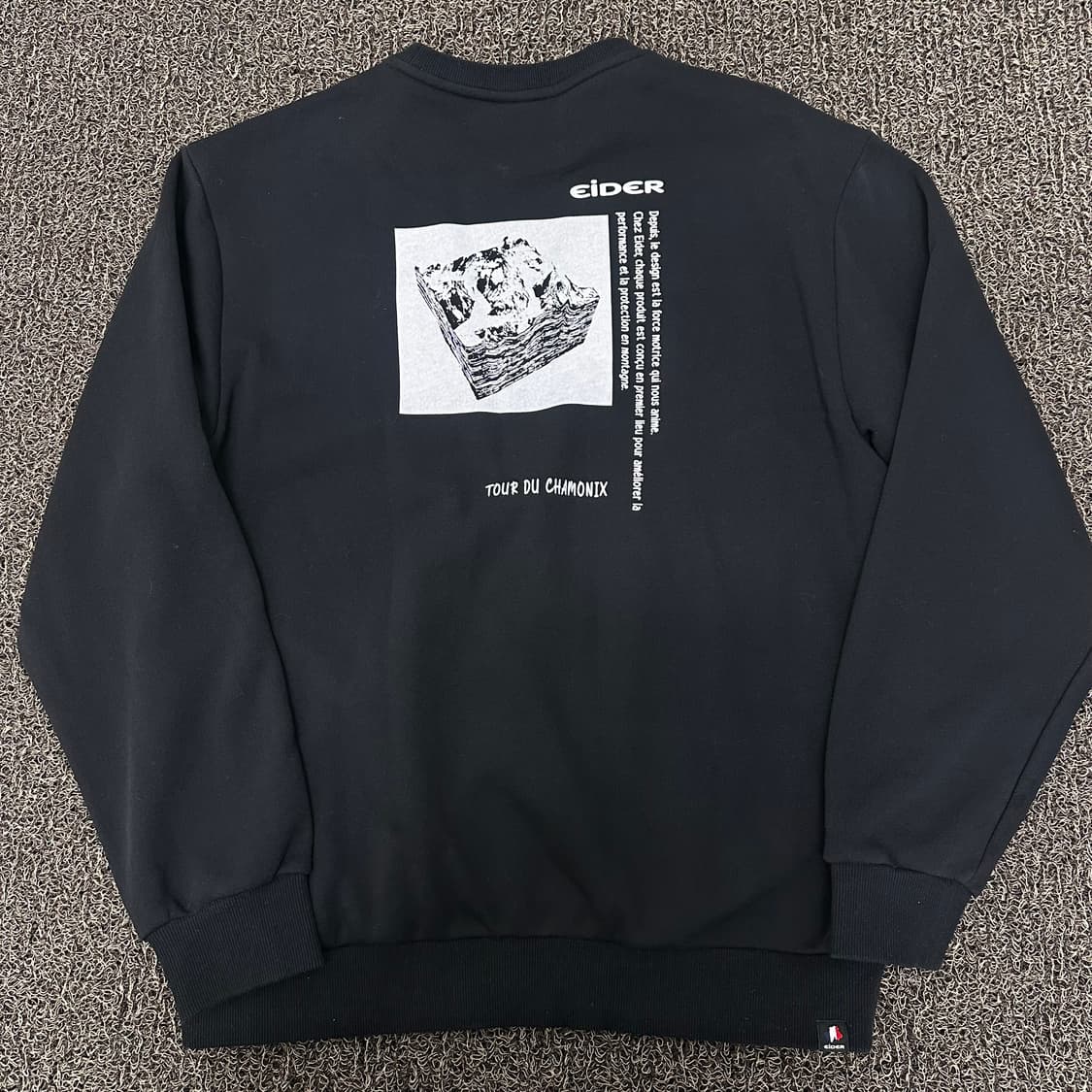 아이더 기모 맨투맨 블랙 100(L) 상품이미지4