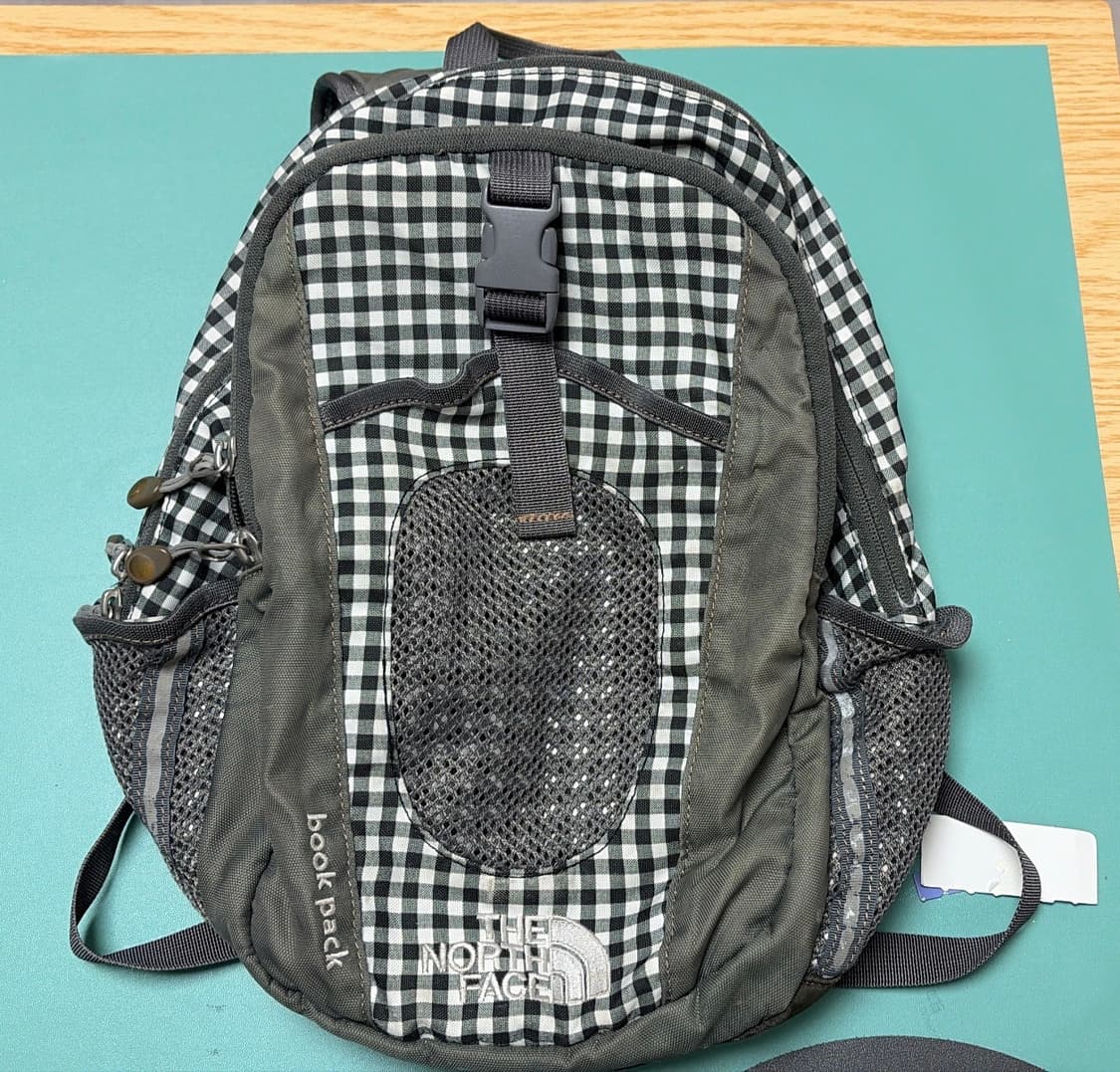 노스페이스 체크 백팩 가방 빈티지 가방 상품이미지1