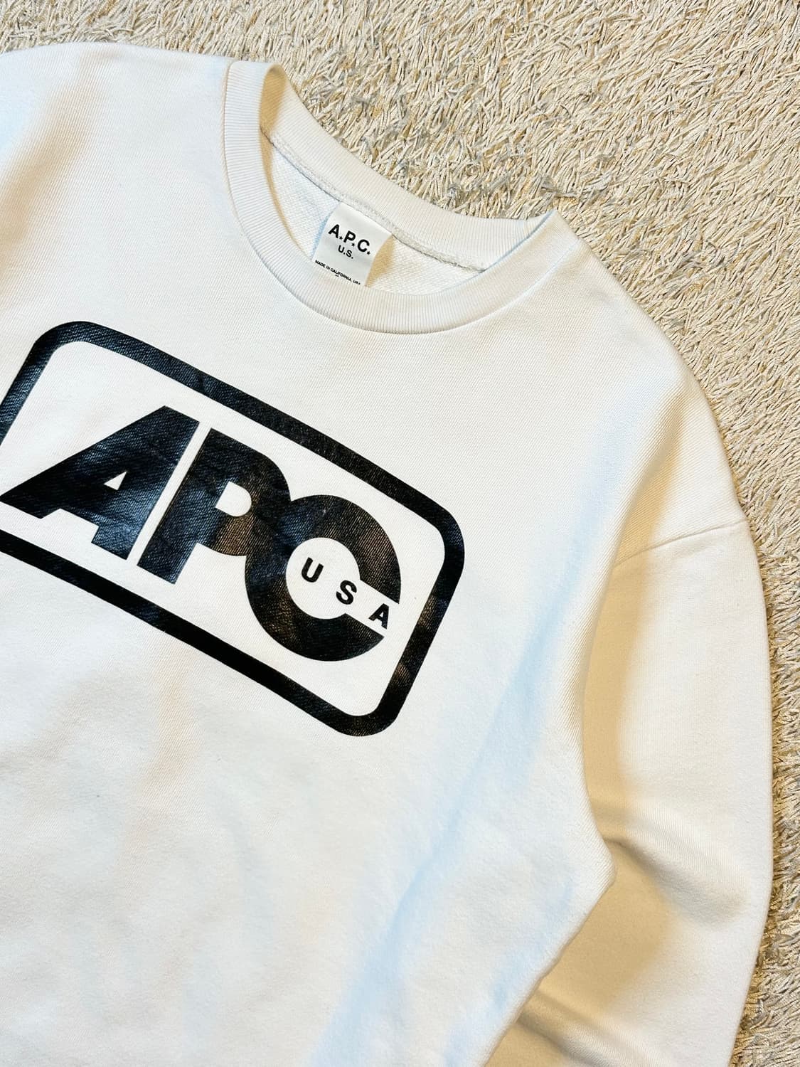 아페쎄 A.P.C. USA 로고 맨투맨 화이트 상품이미지2