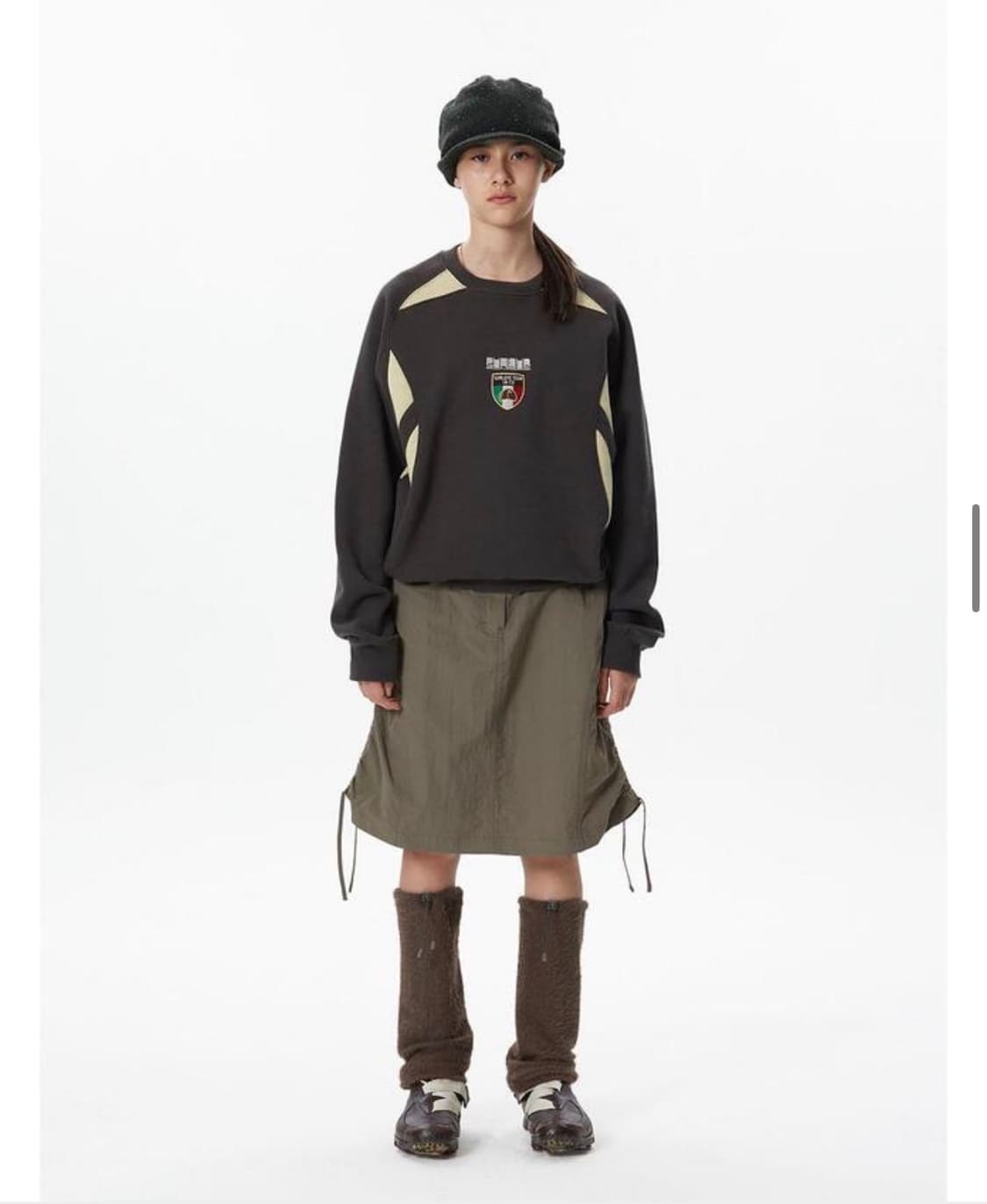 SUNLOVE Speckle Visor Beanie - Charcoal 상품이미지1