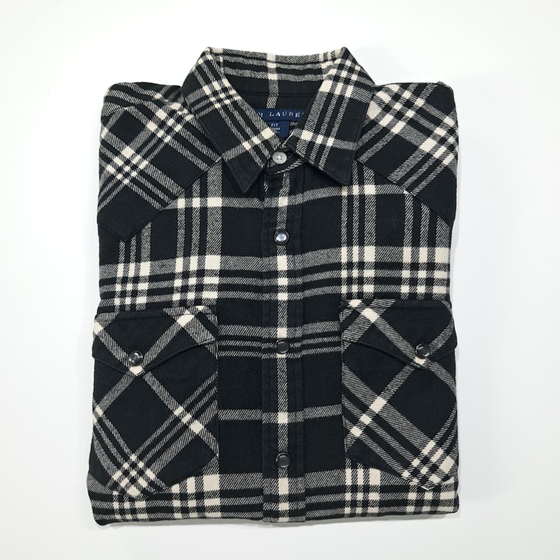 CL865 M 폴로 블랙 클래식 웨스턴 체크 셔츠 남방 상품이미지7