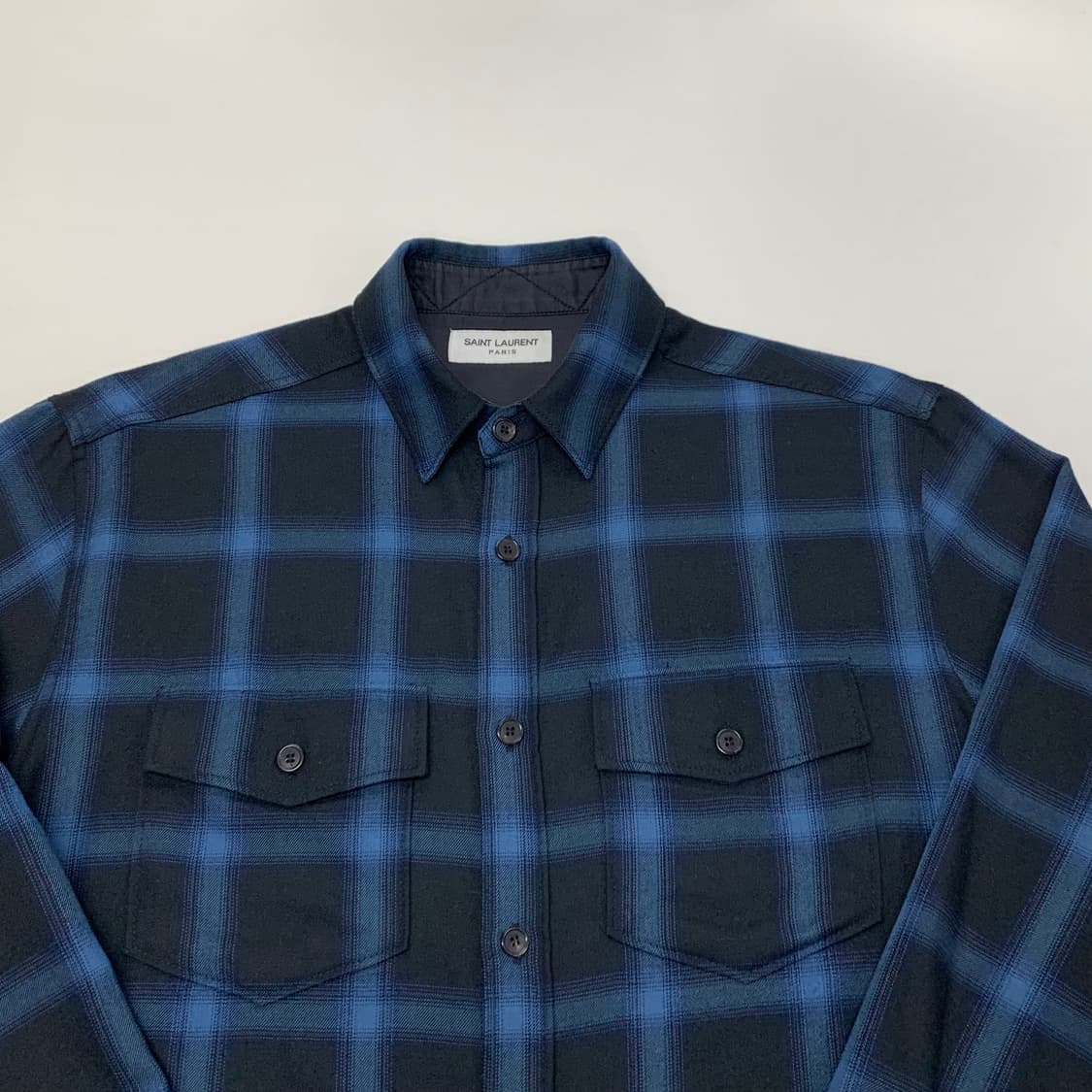 생로랑 체크셔츠 남방 (L) 상품이미지2