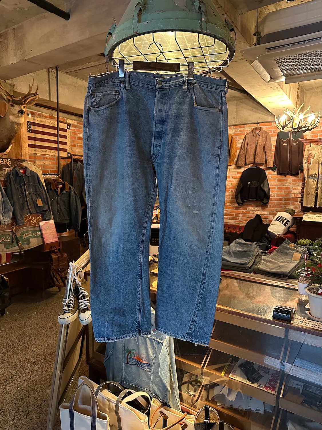 빅사이즈 60s USA 빈티지 리바이스 501 빅e 셀비지 데님 팬츠 상품이미지1