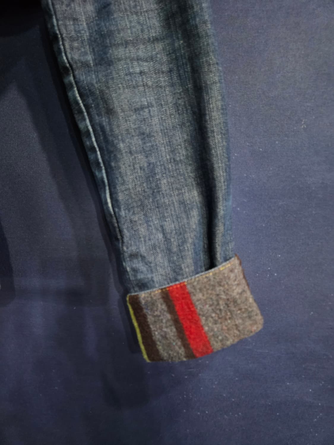 엔 진스 네이비 남성 슬림핏 90 빈티지 데님자켓  상품이미지5