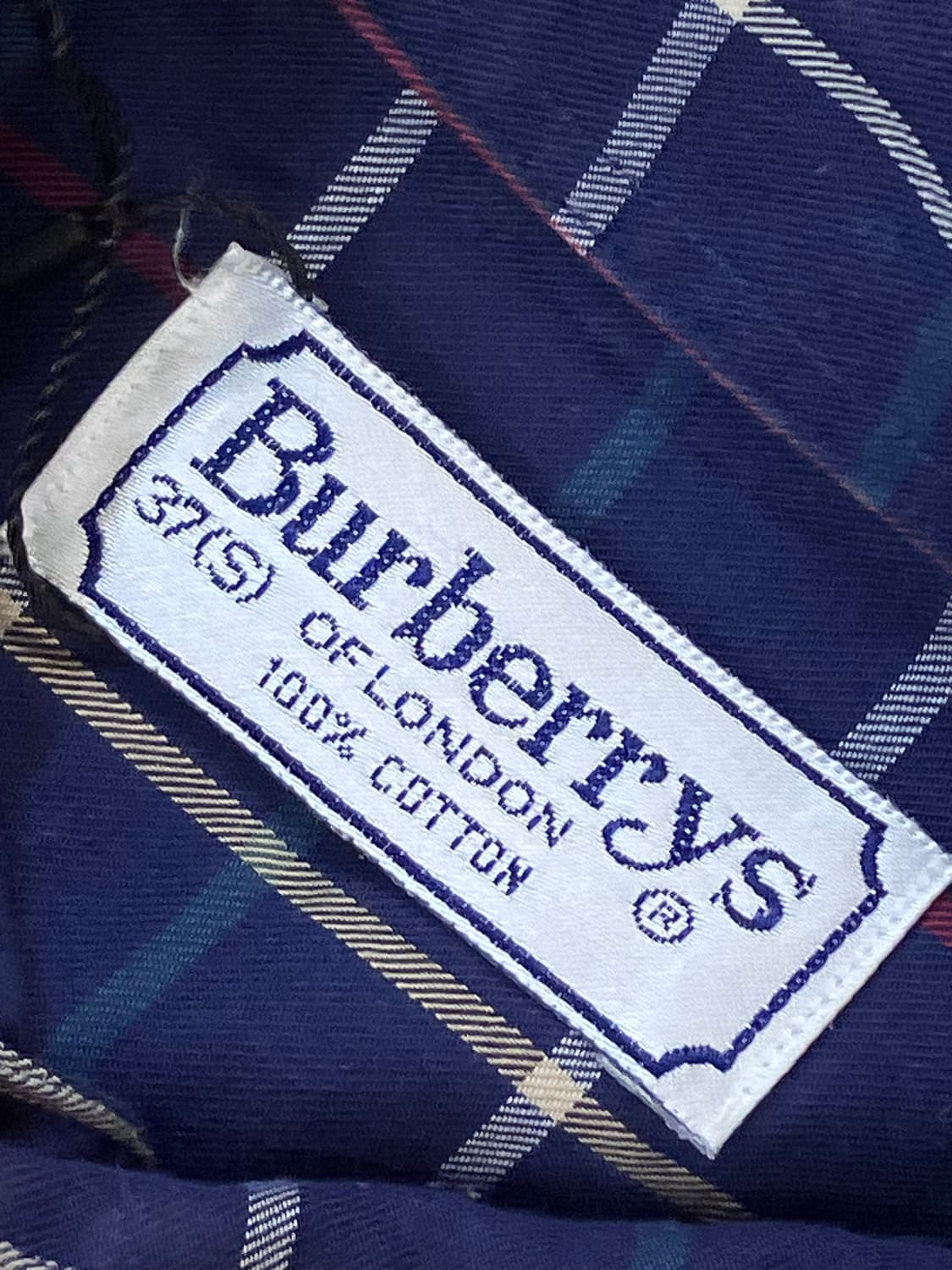 버버리 체크 셔츠 네이비 S #csz3626 상품이미지5