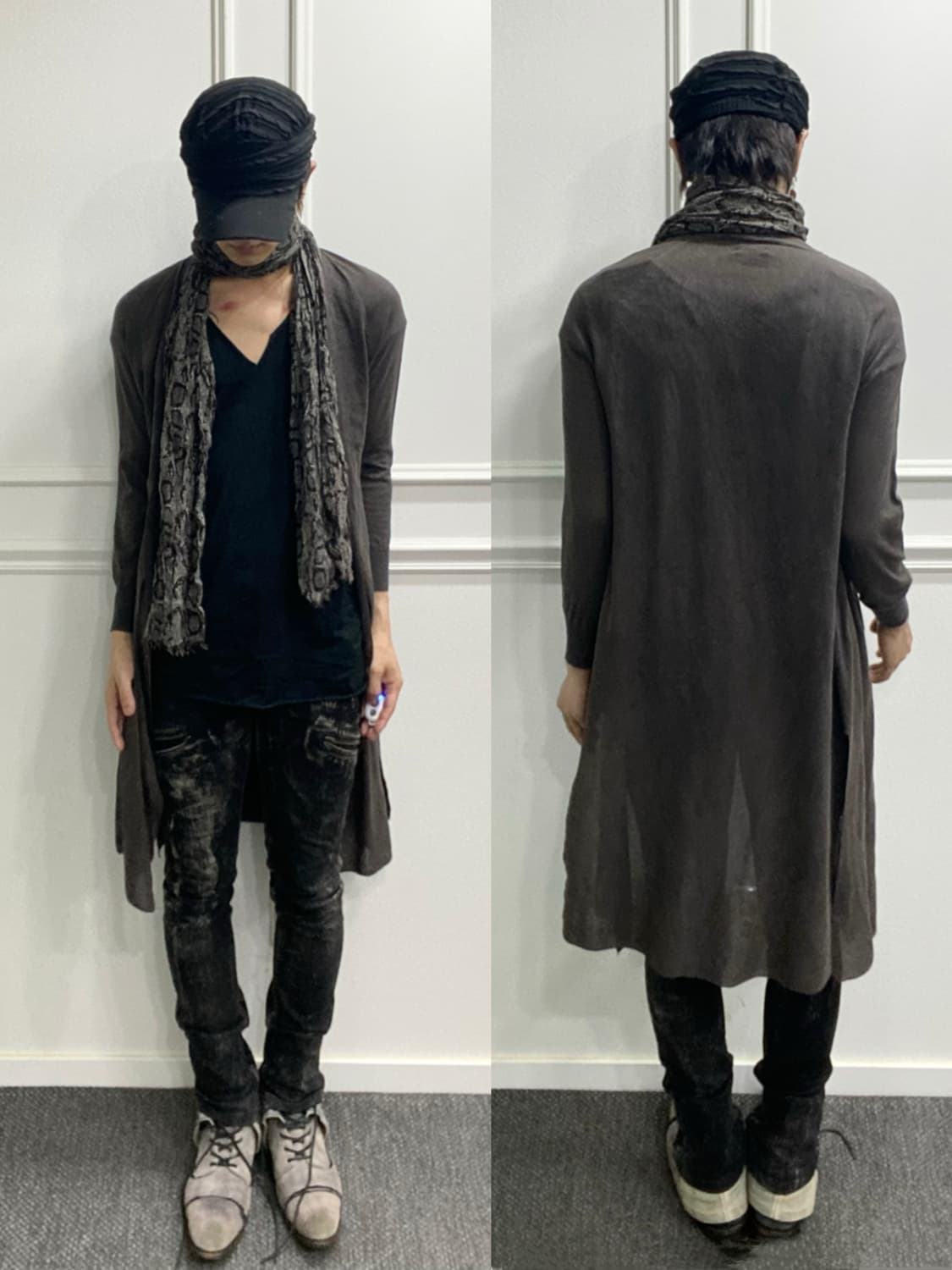 [LANVIN] Minimal Grey Long Cardigan 상품이미지1