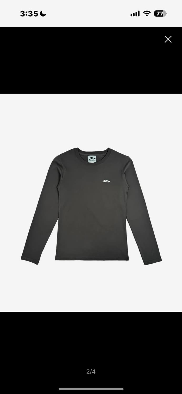 탄산마그네슘 롱슬리브 차콜 상품이미지1