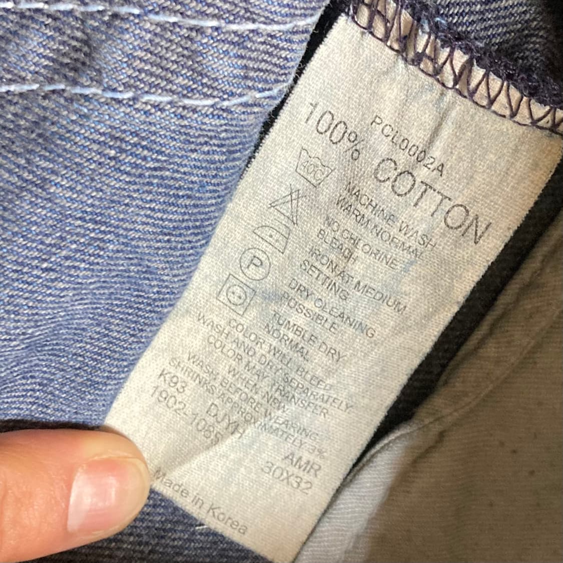 리바이스 타입원 1502 데님팬츠 W76 L82 상품이미지5