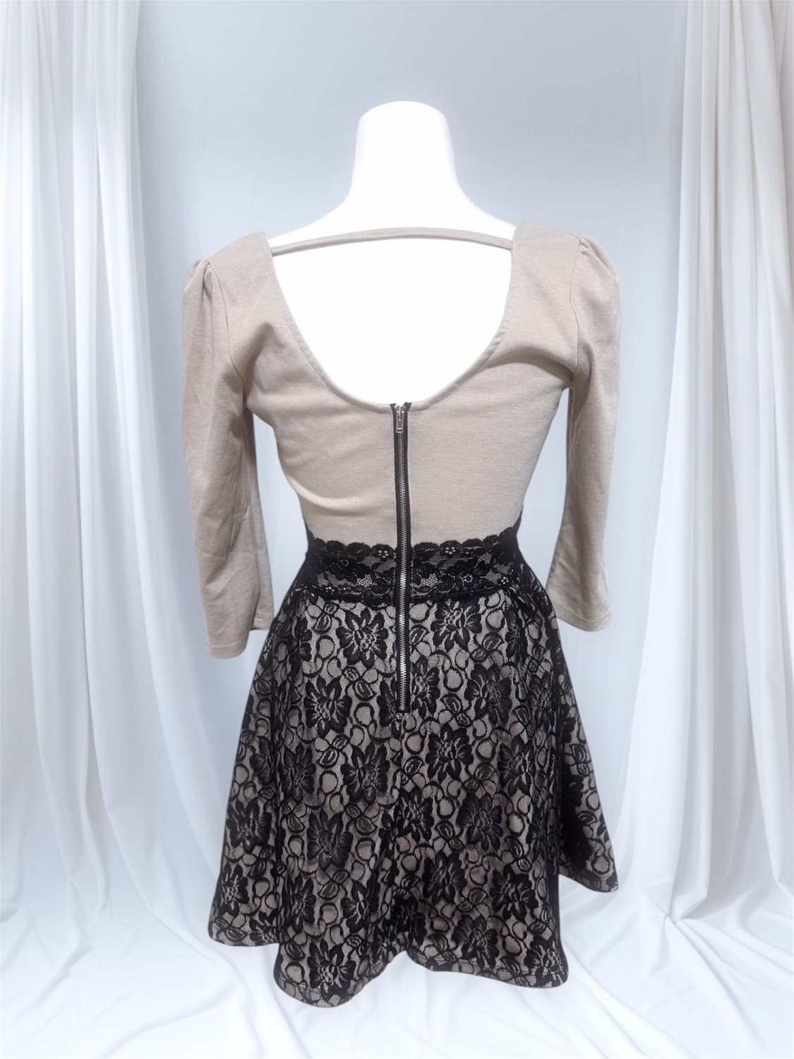 빈티지 오네갸루 스나계 레이스 원피스 상품이미지2