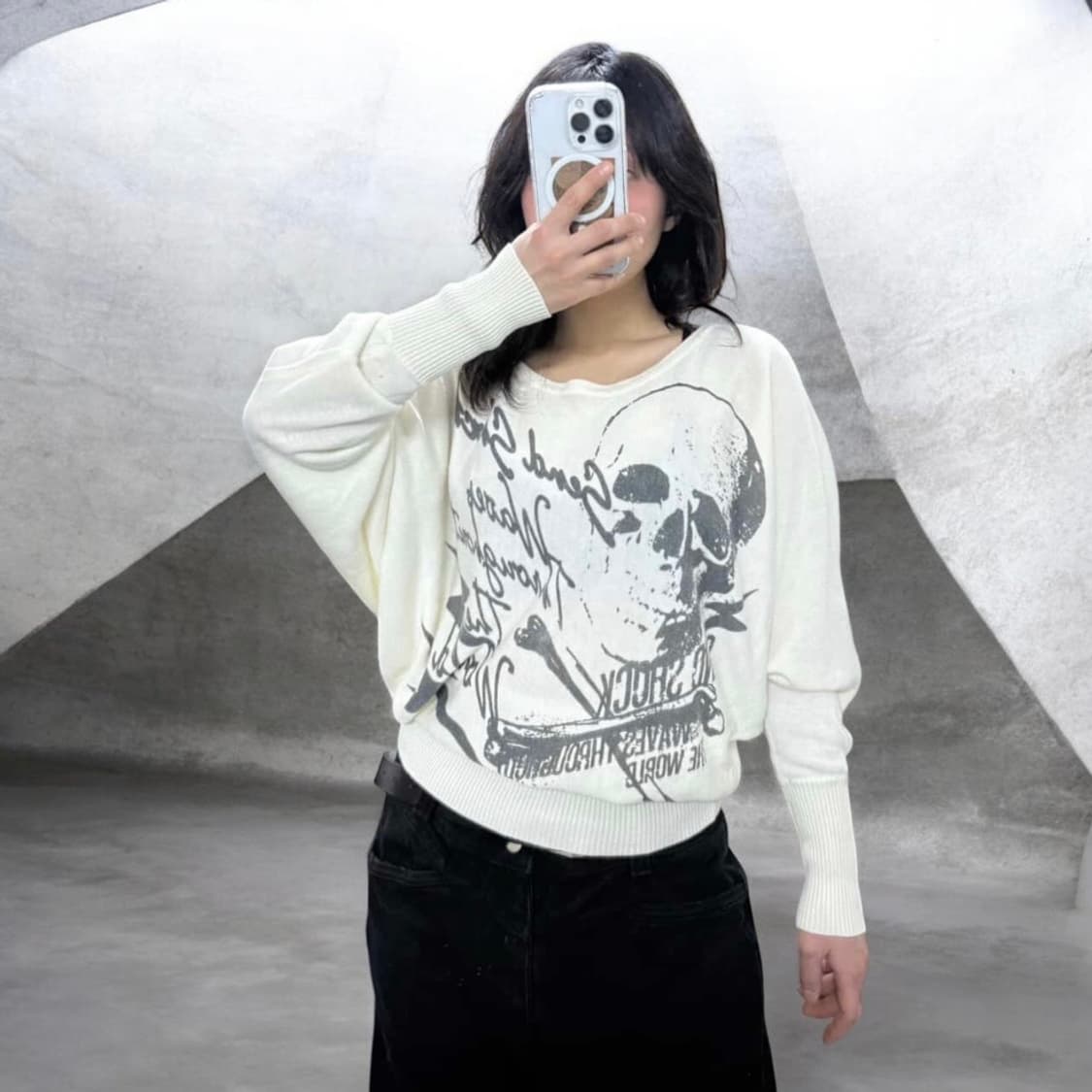 고스트오브할렘 스컬 니트 상품이미지1