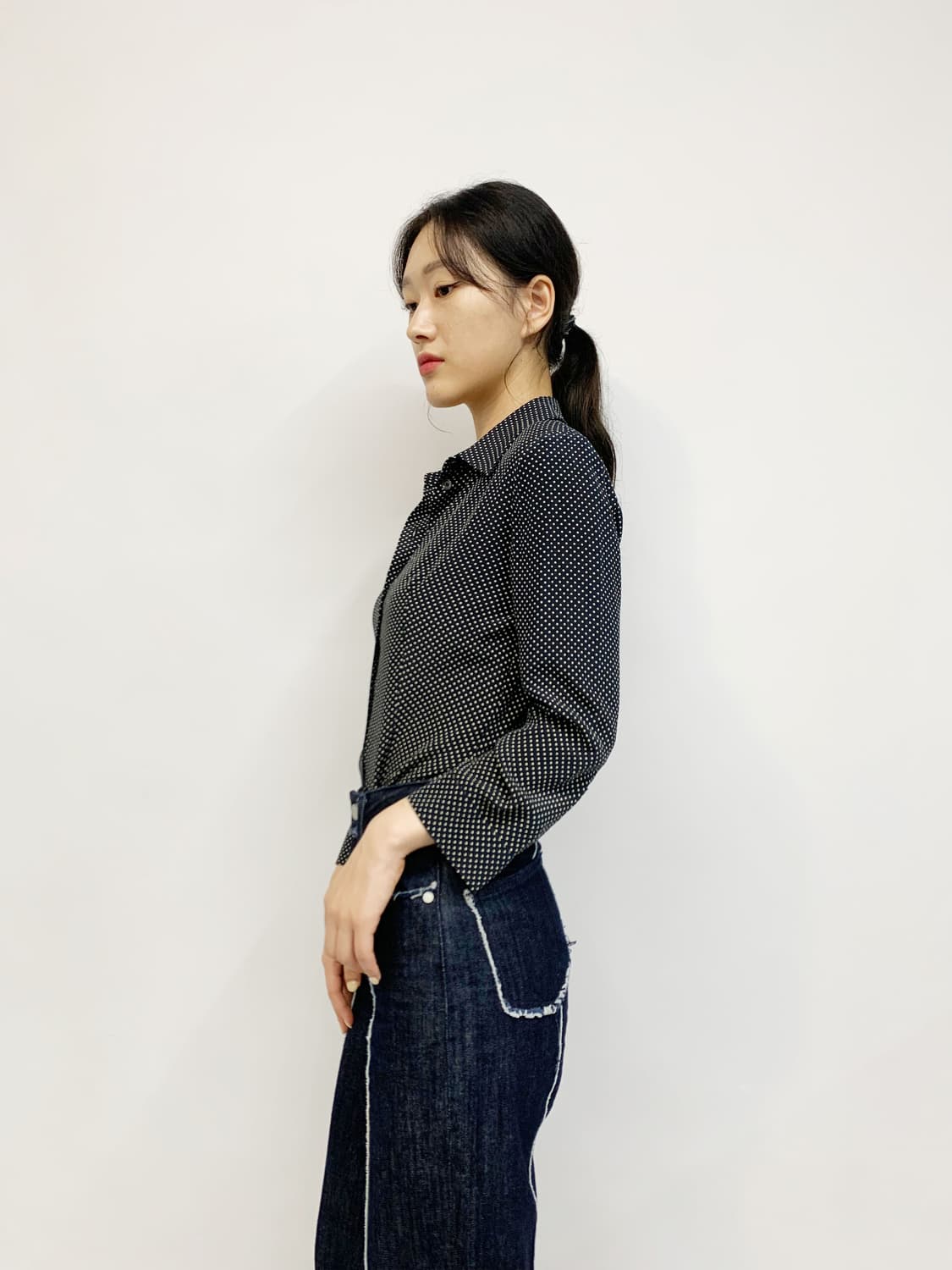 셀린느 실크 도트 블라우스 상품이미지3