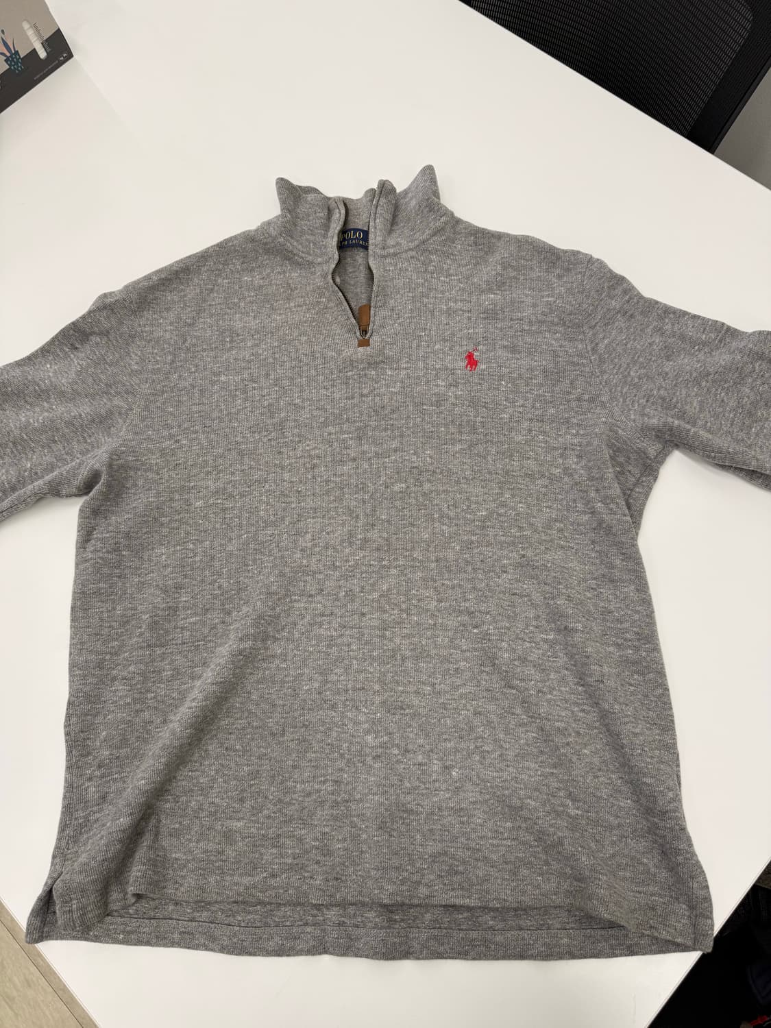 폴로 랄프로렌 하프집업 니트 회색 반집업 m 상품이미지4