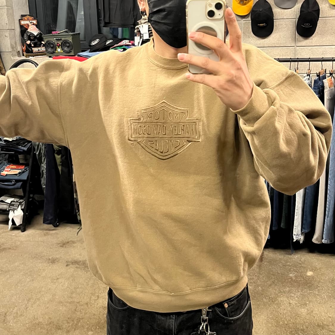 90s 할리데이비슨 바앤실드 맨투맨 (105-105) 상품이미지2