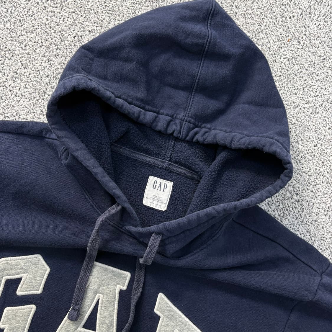 L 갭 기모 후드티 긴팔 네이비 0319J 상품이미지2