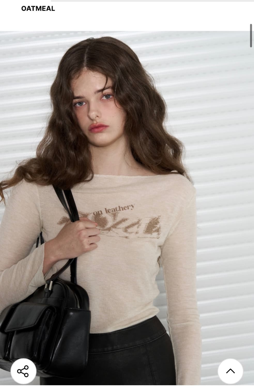 (M) 레더리 루즈핏 보트넥 롱슬리브 OATMEAL 판매 상품이미지2