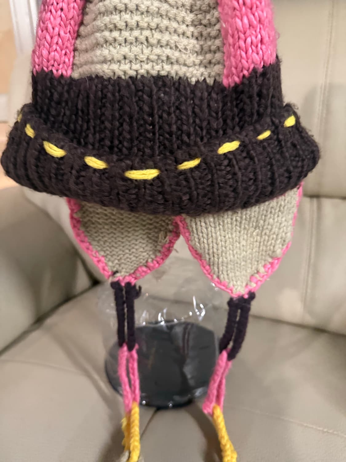 Color mix earflap detail benie 상품이미지6