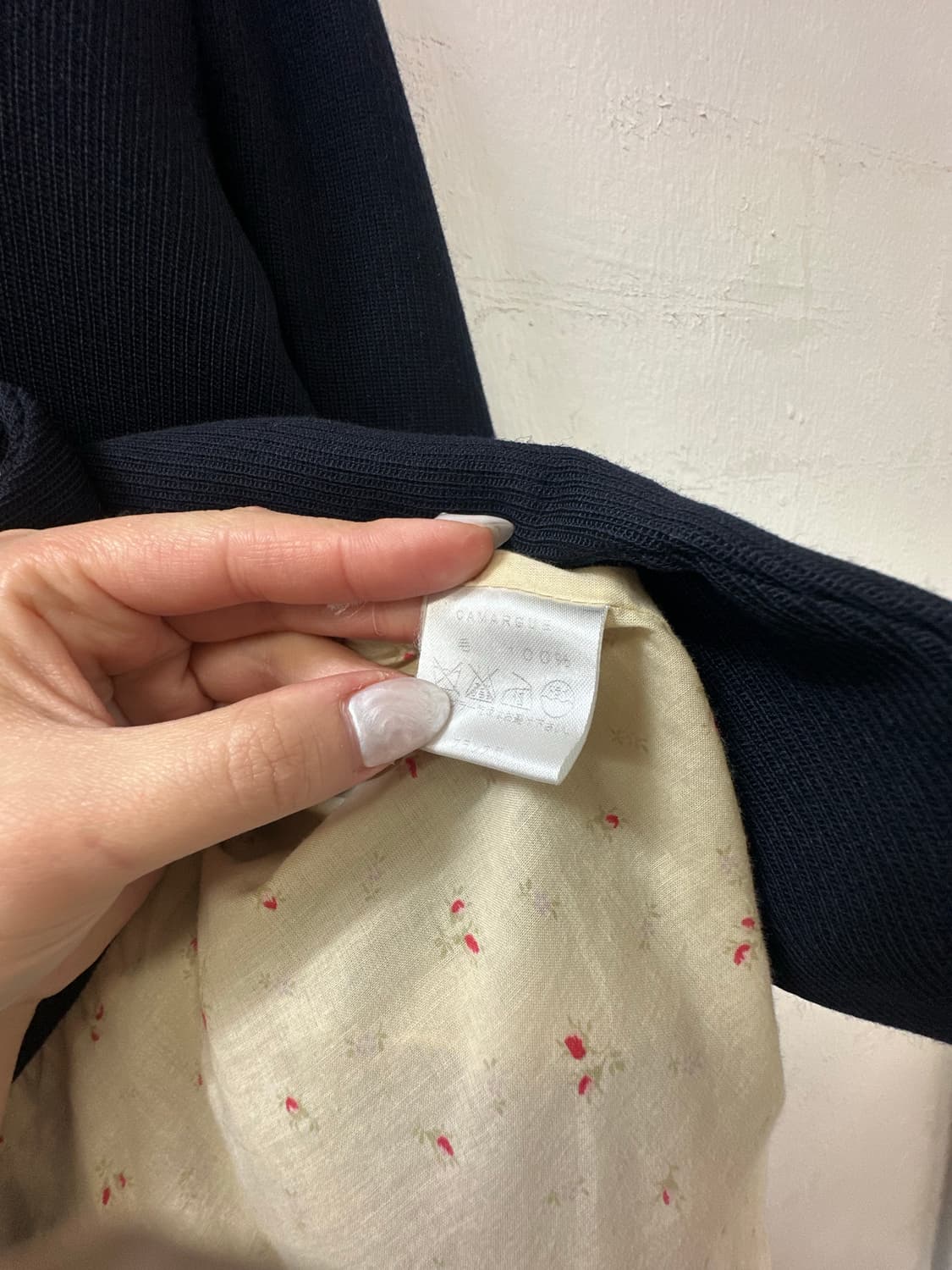 일본빈티지 울 100% 네이비 후드 코트  상품이미지5