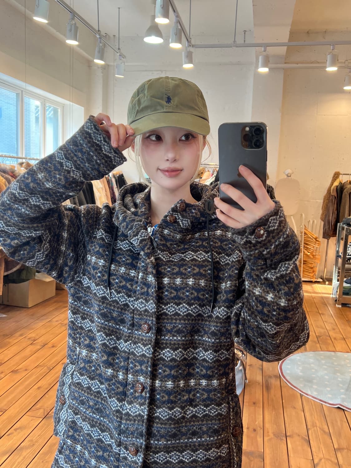 브라운 보헤미안 후드집업 상품이미지6