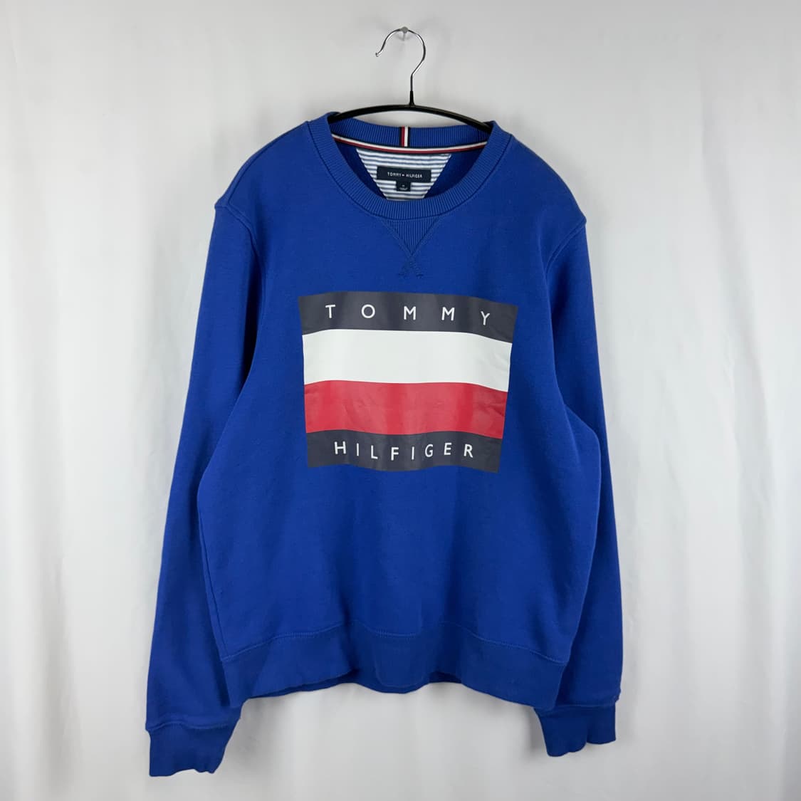 (M) 타미힐피거 빅로고 맨투맨 블루 상품이미지2