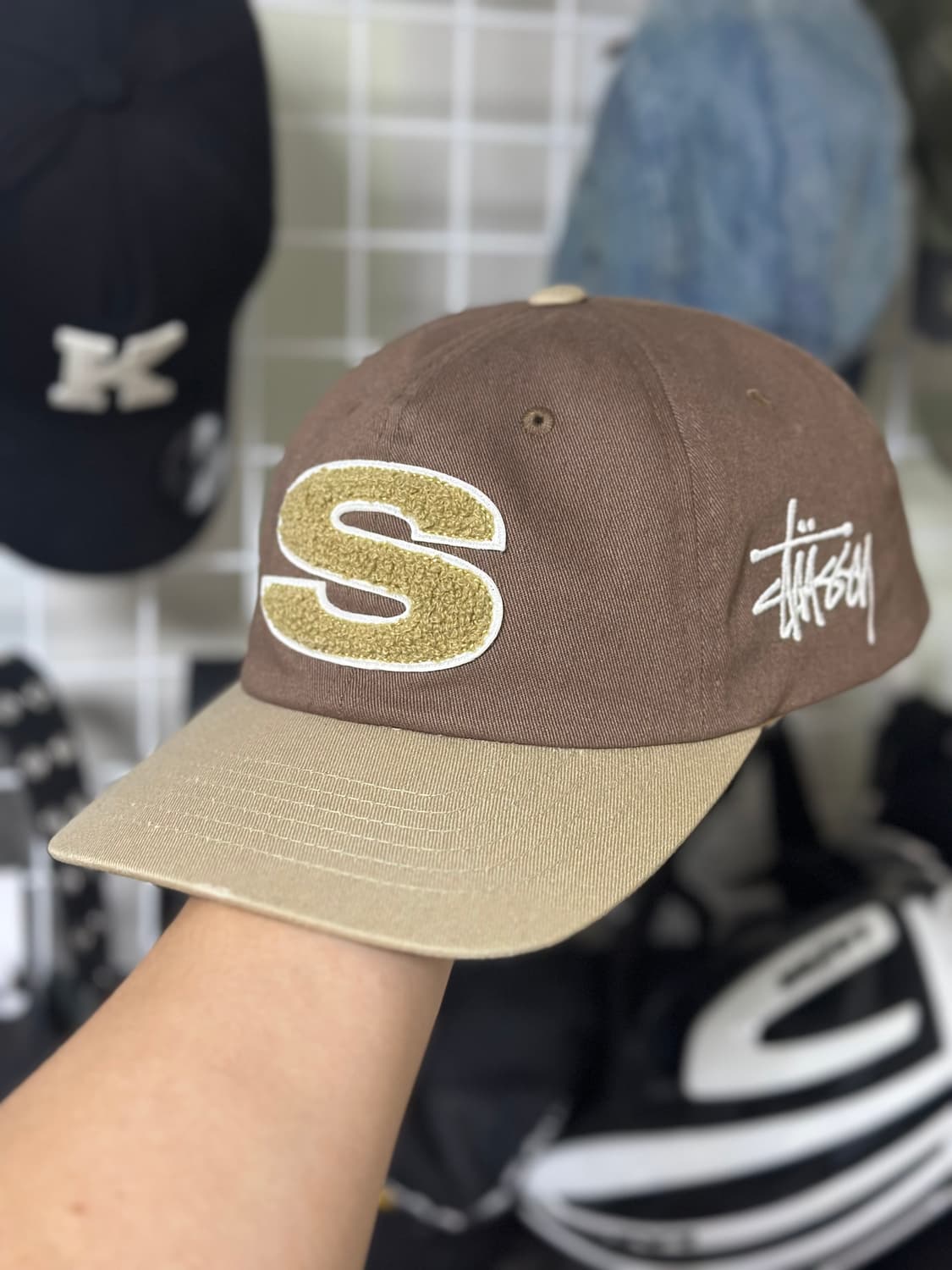 스투시 셔닐 s 로우 프로 캡 브라운 ( 스캇 착용 ) 상품이미지1