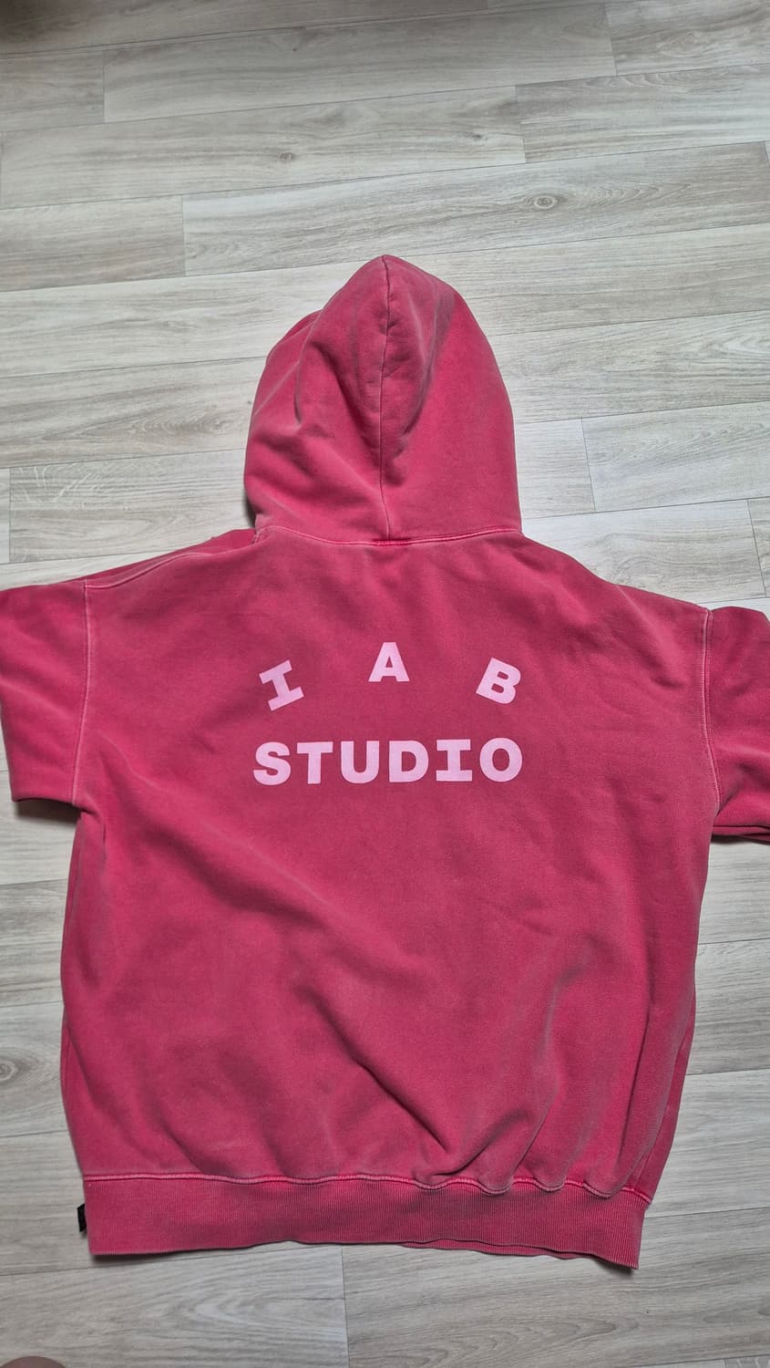 아이앱 스튜디오 피그먼트 후드티 코랄  상품이미지3