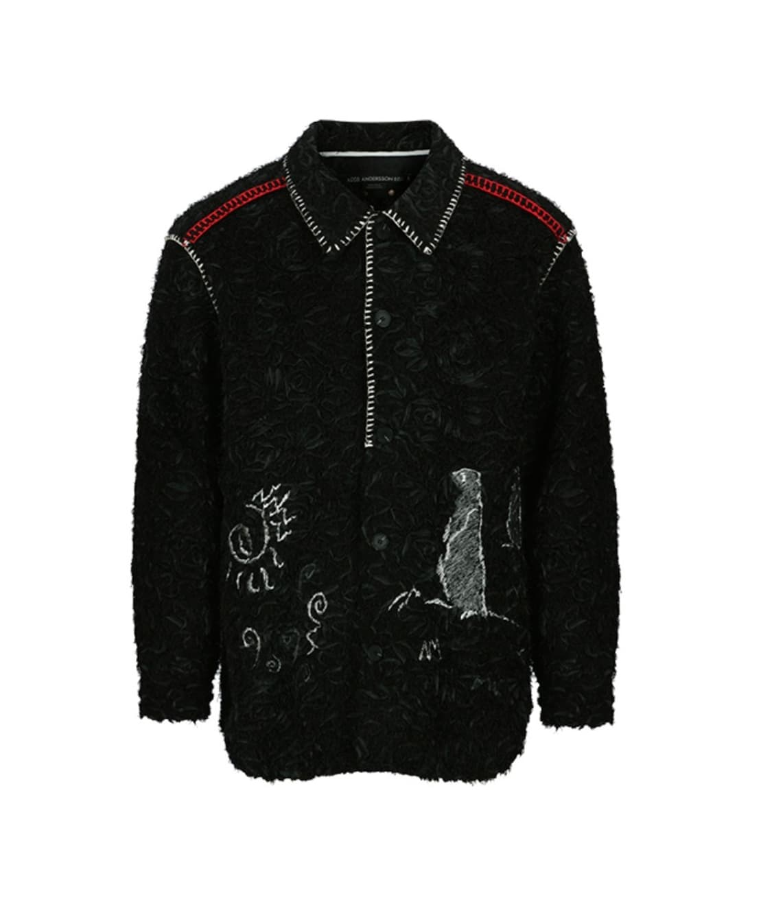 [M] 앤더슨벨 샌디 버디 엠브로이더리 셔츠 - 블랙 상품이미지9