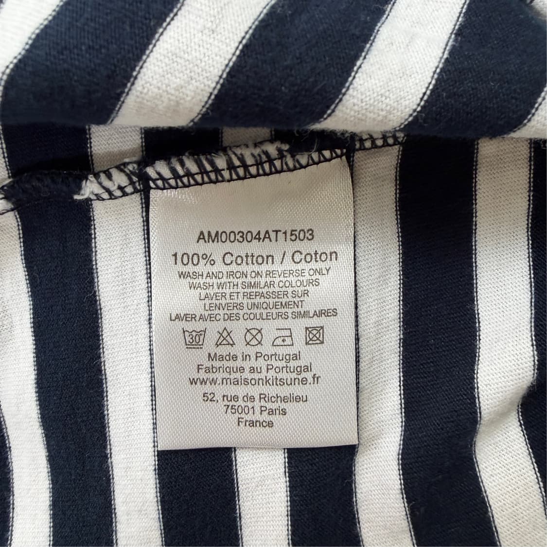 [L] 메종키츠네 스트라이프 긴팔티셔츠 상품이미지5