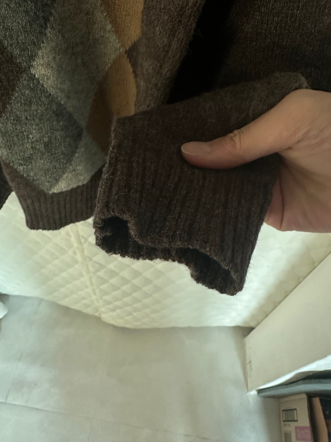 라코스테 메이드 인 재팬 아가일 울 니트 상품이미지5