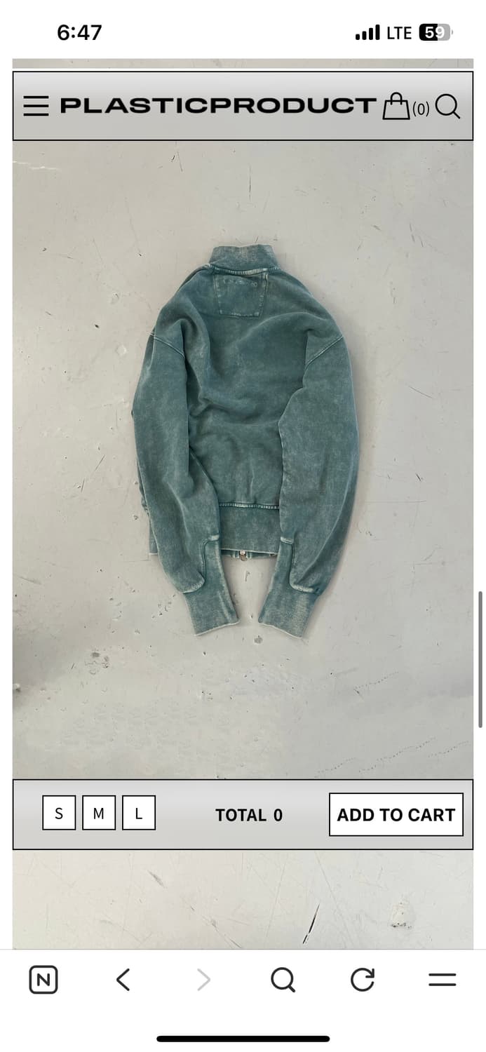 MPa CONCRETE ZIPPED JERSEY 새상품 급 상품이미지3