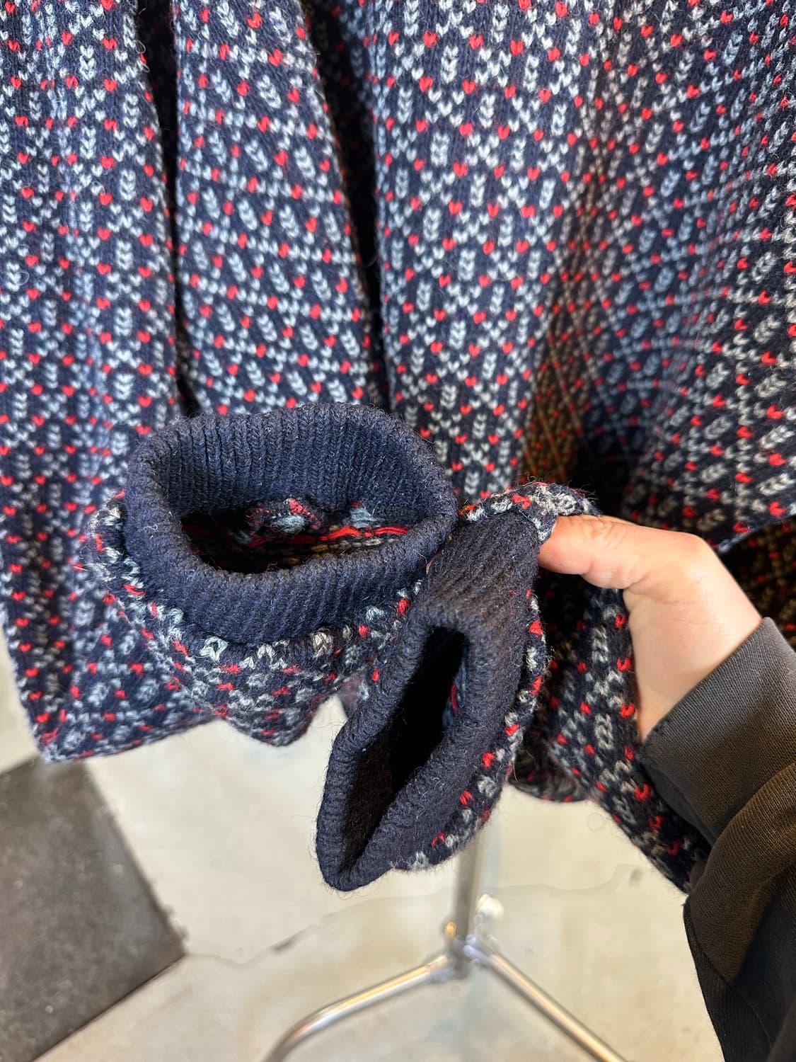 QRE 노르웨이 헤비 울 버드아이 스웨터 니트 상품이미지6