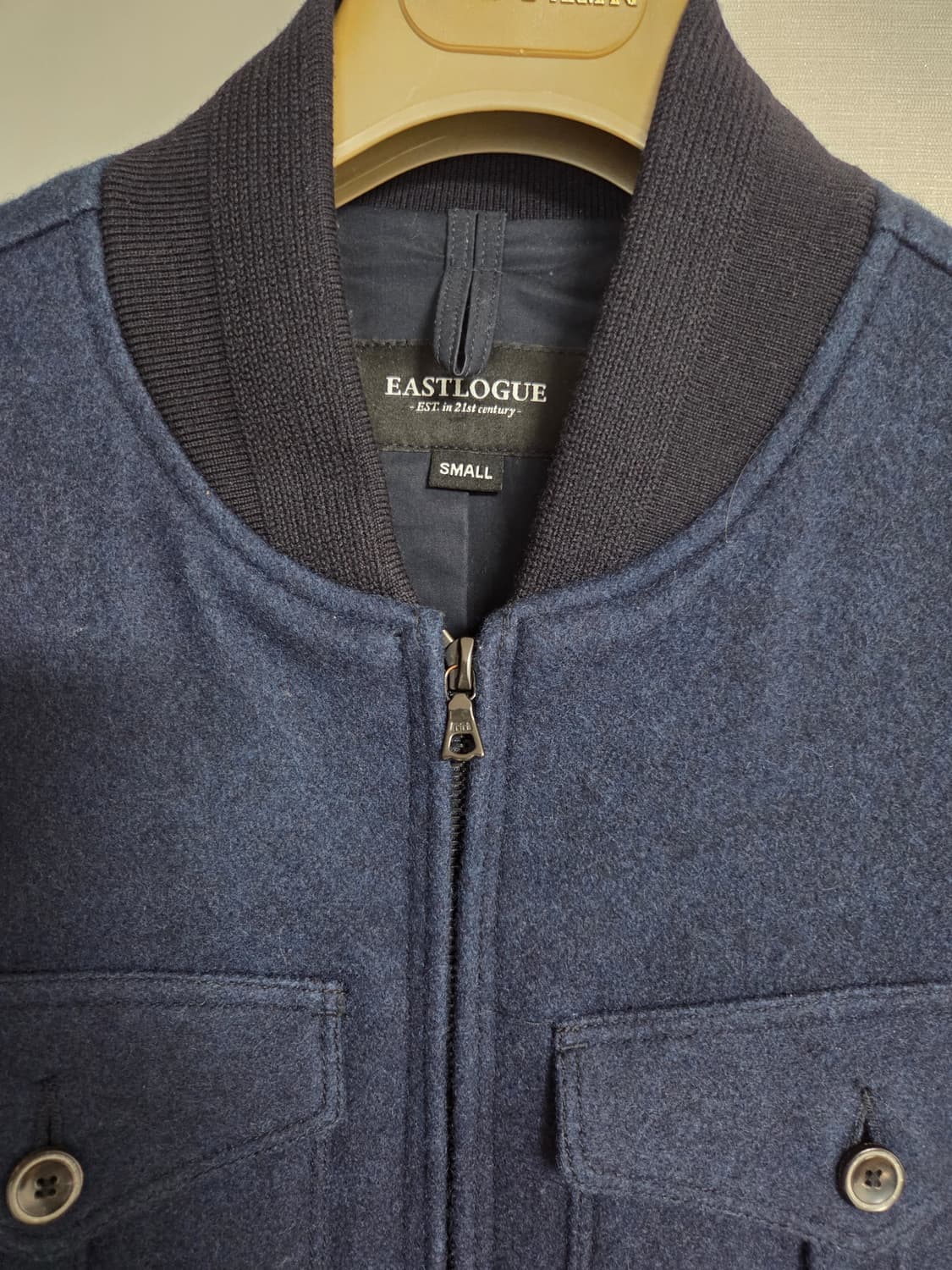 이스트로그 울 블루종 자켓 네이비 S 상품이미지2