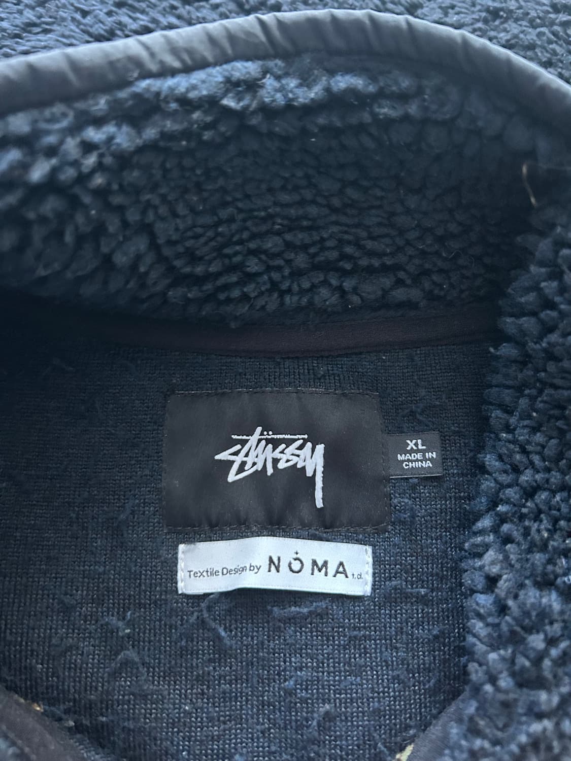 스투시 리마 자카드 쉐르파 자켓 블랙 상품이미지2