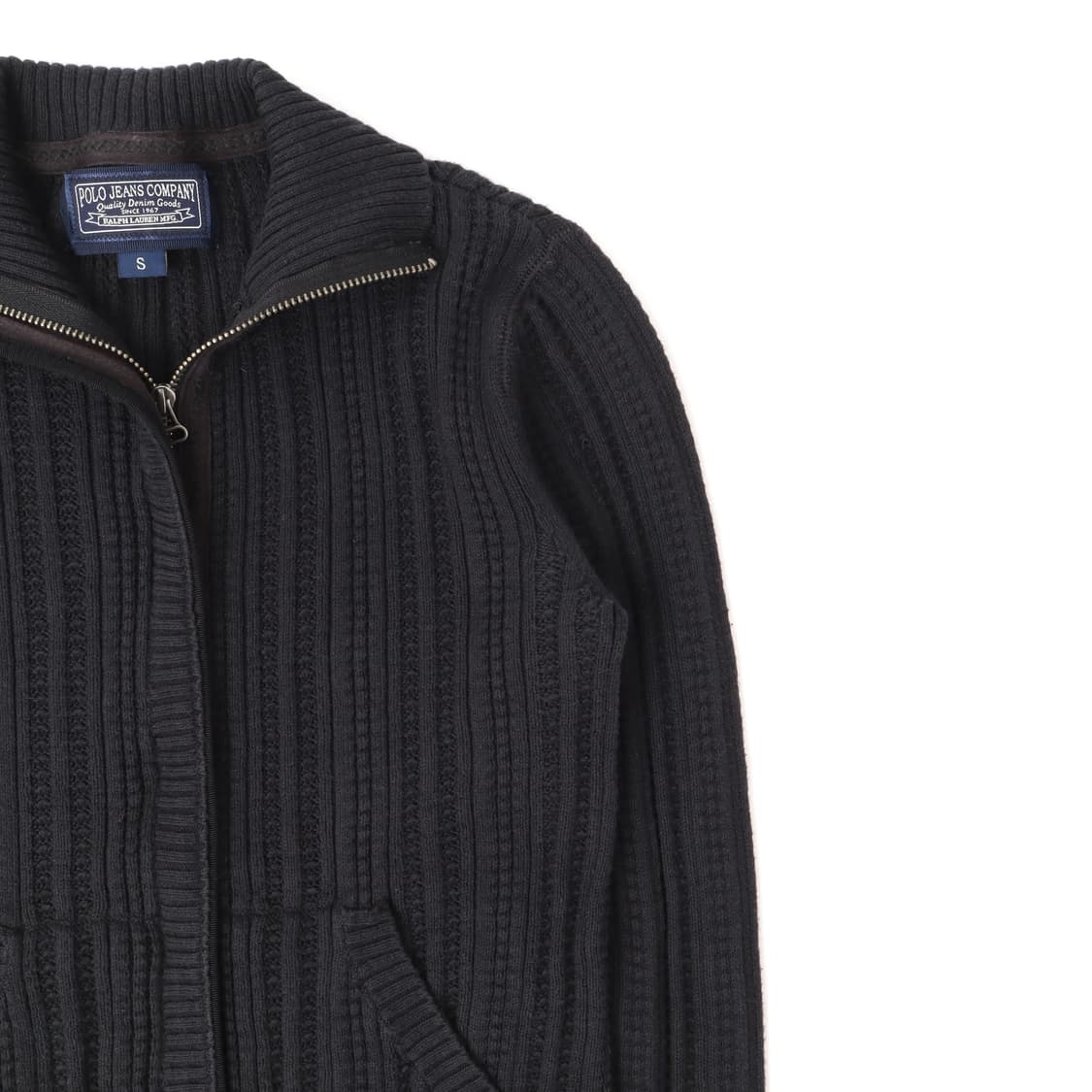 폴로진스 케이블 니트 집업 크롭 가디건 상품이미지3
