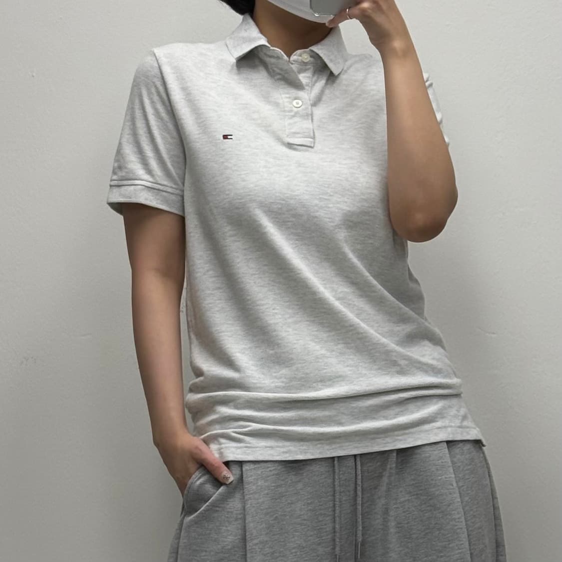 타미힐피거 카라 반팔티 그레이 S [052104] 상품이미지2