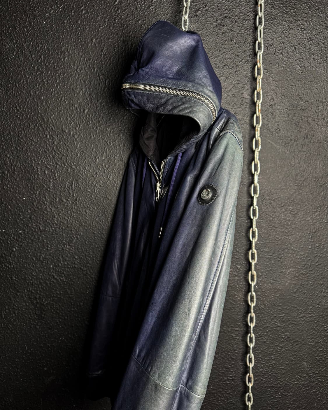 DIESEL – Hooded Leather Zip-Up Jacket  상품이미지10